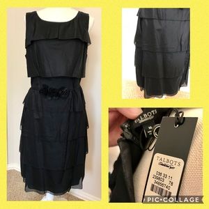 Talbots Tiered Black Dress NWT ✨ Size 16 ✨